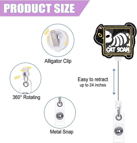 Badge Reel Retractable with Alligator Clip Interesting Spaceship Badge Holder Acrylic Name Badge Accessories Suitable for Hospital Nurses School Teachers Students Office Women Men in Saudi Arabia