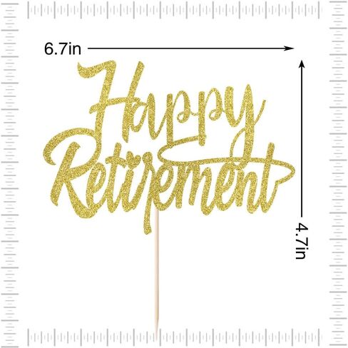 Happy Retirement Cake Topper,Glitter The Legend Has Retired Cake Decorations,for Men or Women Officially Retired Decor,Corporation Farewell Party Retirement Party Supplies (Gold) in Saudi Arabia