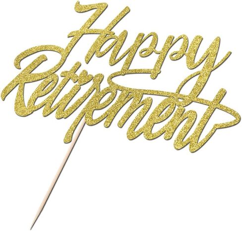 Happy Retirement Cake Topper,Glitter The Legend Has Retired Cake Decorations,for Men or Women Officially Retired Decor,Corporation Farewell Party Retirement Party Supplies (Gold) in Saudi Arabia