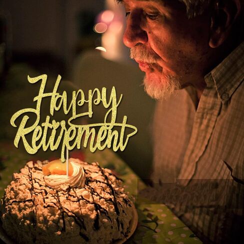 Happy Retirement Cake Topper,Glitter The Legend Has Retired Cake Decorations,for Men or Women Officially Retired Decor,Corporation Farewell Party Retirement Party Supplies (Gold) in Saudi Arabia