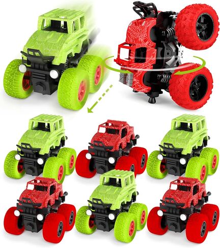 4x4 Power Trucks, Kids Truck Toys Bundle Pack (4 Pack) - Toddler Monster Truck Toys Perfect for Gifting - Monster Truck Party Favors -Friction Powered Monster Truck Toy's in Saudi Arabia