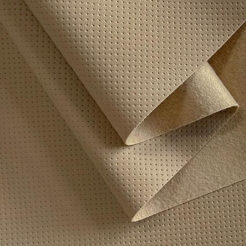 HYANG 1 Yard 54" x 36" Faux Leather Fabric 0.9 mm Thick PU Faux Leather Fabric by The Yard for Making Sofa Bags Chairs Car Seats DIY Crafts Upholstery ，Super Soft Solid Color Fabric Khaki in Saudi Arabia