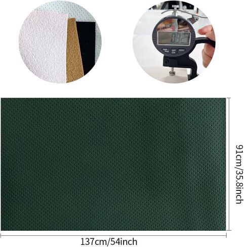 HYANG 1 Yard 54" x 36" Faux Leather Fabric 0.9 mm Thick PU Faux Leather Fabric by The Yard for Making Sofa Bags Chairs Car Seats DIY Crafts Upholstery ，Super Soft Solid Color Fabric Khaki in Saudi Arabia