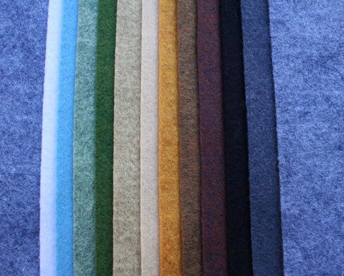 Wool Felt Blend (Merino Wool and Rayon, All Natural fibers), 12x18 inch, 12 Sheets (Green Shades) in Saudi Arabia
