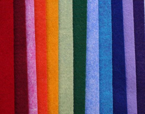 Wool Felt Blend (Merino Wool and Rayon, All Natural fibers), 12x18 inch, 12 Sheets (Green Shades) in Saudi Arabia