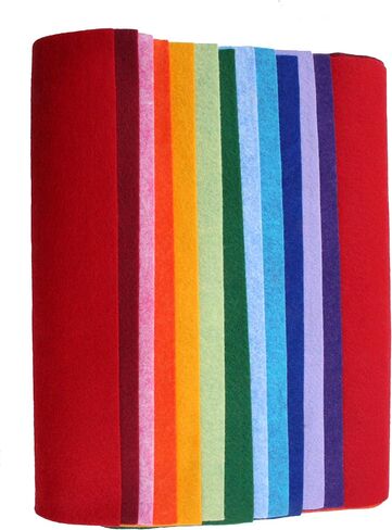 Wool Felt Blend (Merino Wool and Rayon, All Natural fibers), 12x18 inch, 12 Sheets (Green Shades) in Saudi Arabia