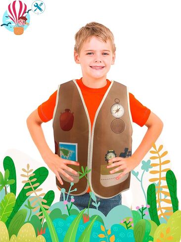 16 Pcs Kid Career Role Play Vest Costume Construction Fireman Police Soldier Vest Bulk for Kid Halloween Cosplay in Kuwait
