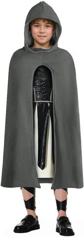 Boys Renaissance Costume Halloween Renaissance Cape Hooded Medieval Cloak for Boys in Saudi Arabia