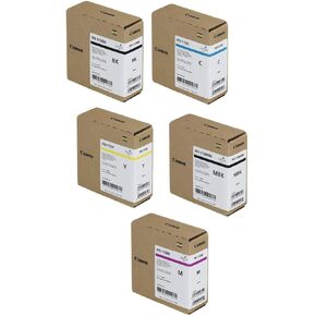 Canon PFI-110 Pigment Ink Tank Kit (Matte Black, Black, Cyan, Magenta, Yellow) in Retail Packaging