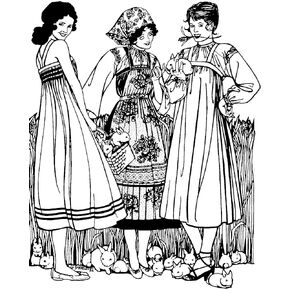 Folkwear Russian Settlers' Dress #128 Jumper Blouse Apron Traditional Sewing Pattern (Pattern Only) folkwear128