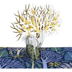 Lovepop Surreal Deer Pop Up Card, 5x7-3D Greeting Card, Pop Up Christmas Cards, Winter Card, 3D Christmas Card for Teacher