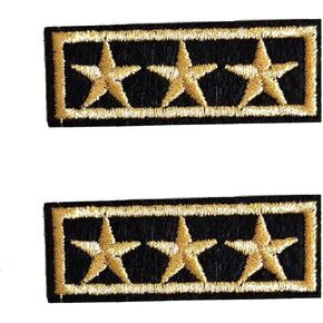 2PCS Epaulet US Flag Stars Shoulder Strap Emblem Iron On Patch Embroidered Sew On Patches for DIY Hat, Jacket, Arts Craft Clothes Patches (Pattern 08)