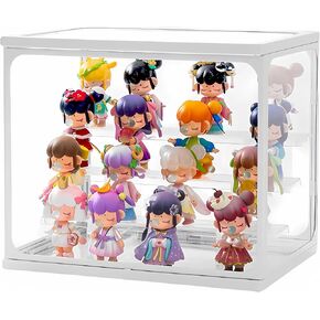 Tempered Glass Display Case - Brand Glass Display Case with Dustproof Design & Stackable Feature - Perfect for Pop Mart, Lego Collectibles & Action Figurines - Ideal for Collectors & Enthusiasts