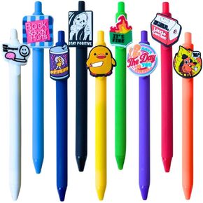 9PC Funny Pens Fun Meme Gag Ballpoint Ink Pen Set Sarcastic Quirky for Writing Club Humor Adult Women Men Work Office Coworker Boss Manager Party Friends Novelty School Items Gifts Supplies