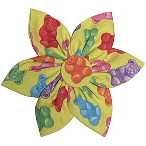 Huxley & Kent Pet Pinwheel | Gummy Bears (Large) | Collar Accessory for Dogs/Cats | Bow Collar Attachment | Cute, Comfortable Accessory | H&K Pinwheel for Pets