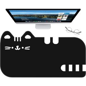 Dapesuom Large Gaming Mouse Pad, Extended Mouse Mat with Stitched Edges, Anime Cat Keyboard Pad with Non-Slip Base, Big XXL Desk Mats for Gamer, Laptop, Computer, Desktop, 29.5 x 15.9in, Forest Green