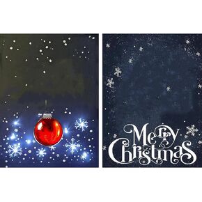 Gearock 2 Pack Christmas Diamond Painting Kits for Adults Beginners, Merry Christmas DIY Diamond Art Kits for Room Bedroom Living Room Decor, 5D Diamond Art Painting, Christmas Gifts, 12x16 Inch