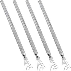 fengxiaomin 4PCS Feather Wire Texture Tools Pottery Craft Tools Sculpture Feather Pins, Clay, Engraving, Detail Processing,Texture Modeling Tools