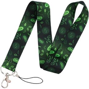 Pinstant Virus Viral Cells Cellular MicroBiology Medical Research Science 17.7" Neck Lanyard Keychain Holder ID Badge Mobile Phone Pin Strap