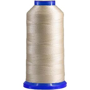 Selric [1300Yards / 26 Colors Available] Tex 90 Bonded Nylon Thread for Leather Sewing 280D/3 T90#92 Heavy Duty Upholstery Thread for Leather and Other Heavy Fabric（Beige）