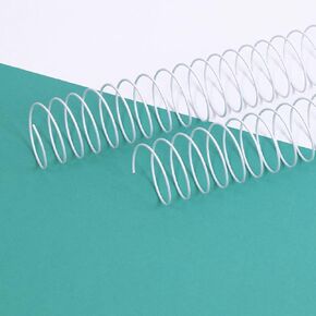 Craftelier - Kit of 2 Spiral Binders for Albums, Notebooks or Agendas | Ideal for Scrapbooking and Craft Projects | Ø 3.81 cm (1.5") | Length 30.5 cm (12") - White Color