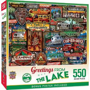 Masterpieces 550 Piece Jigsaw Puzzle for Adults and Family - Greetings from New York - 18"x24"