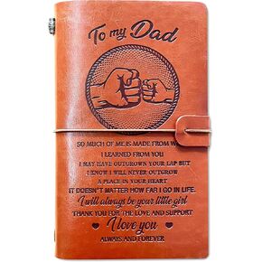 VulnMund Dad Gifts, Fathers Birthday Gifts for Dad from Daughter, Dad Christmas Gifts Birthday Presents for Daddy, Dad Leather Journal