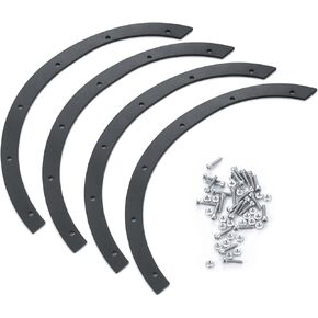 MOHERO 4Pcs Metal Fender Wheel Eyebrow RC Car Mud Flaps for 1/10 TRX4 TRX-4 Bronco RC Crawler Car Upgrade Part Accessory