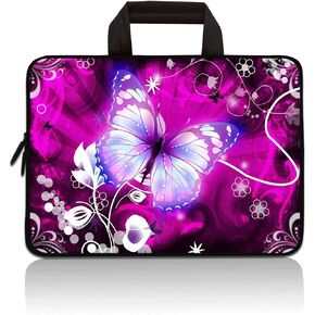 11" 11.6" 12" 12.1" 12.5 Inch Laptop Carrying Bag Case Notebook Ultrabook Bag Tablet Cover Neoprene Sleeve Briefcase Bag Compatible with Samsung Google Acer HP DELL Asus(Butterfly)