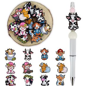 12pcs Silicone Focal Beads, Butterfly Silicone Beads for Keychain Making Butterfly Silicone Beads for Pens Shape Silicone Butterfly Beads for Bracelet Necklace Crafts (Colored Butterfly)