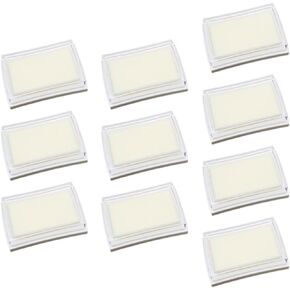 SEWACC 10pcs Empty Blank Ink Pads No Ink Stamp Pad Uninked Fingerprint Mini Stamp Ink Pad for Ink Refill DIY Painting Scrapbooking Craft Project