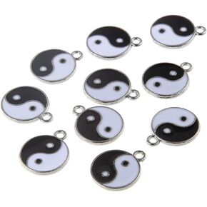 10 قطعة تاي تشي يين يانغ با غوا سحر المينا قلادة عقد دي اي واي سوار صنع الاكسسوارات الحرفية in Kuwait