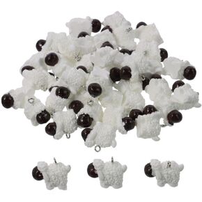 40 Pcs Sheep Resin Charms, 3D Cartoon Pendants Mini Animal Pendants Charm for Jewelry Making Earring Necklace Keychain
