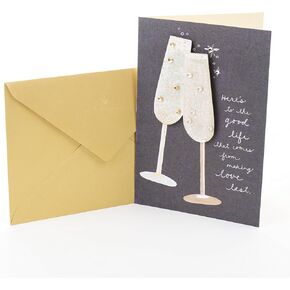 Hallmark Signature Anniversary Greeting Card (Toasting Glasses)