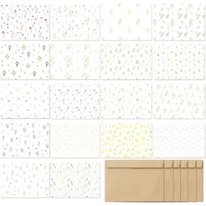 Elegant Floral Design Blank Greeting Cards 4x6, 100Pack -Blank Cards with Envelopes All Occasion,Blank Greeting Cards,Note Cards with Matching Peel-and-Seal Rustic Envelopes