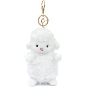 Lamb Plush Keychain Toys for Kids, 5.5" Inch Stuffed Sheep Plushie Backpack Purse Pendant Gift for Girls Children