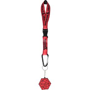 Dungeons and Dragons D 20 Dice Wrist Strap Lanyard for Keys | Hand and Wrist Lanyard Strap ID Holder Keychain for Men or Women