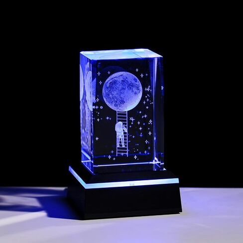 LED Night Light,K9 Crystal Cube with Changeable 7-Color Changing Lamp,Nice Birthday Gifts,Decent Ornament in Home and Office in Kuwait