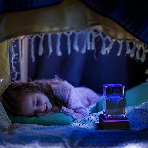 LED Night Light,K9 Crystal Cube with Changeable 7-Color Changing Lamp,Nice Birthday Gifts,Decent Ornament in Home and Office in Kuwait