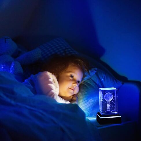 LED Night Light,K9 Crystal Cube with Changeable 7-Color Changing Lamp,Nice Birthday Gifts,Decent Ornament in Home and Office in Kuwait