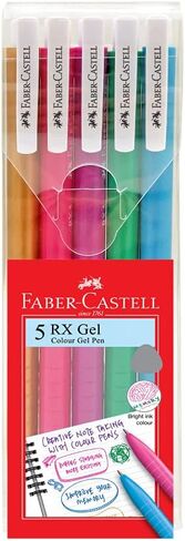 Faber-Castell RX Gel Color Pen (0.7mm, Wallet of 5 pcs) in Saudi Arabia
