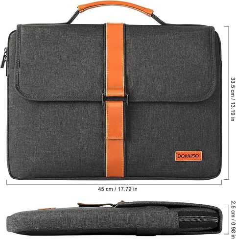 DOMISO Laptop Sleeve Case Handbag Compatible with 17-17.3 inch Dell XPS/HP Pavilion / 17.3" Gaming Pavilion 17 / Ideapad/Acer/HP Omen,Navy-blue in Saudi Arabia