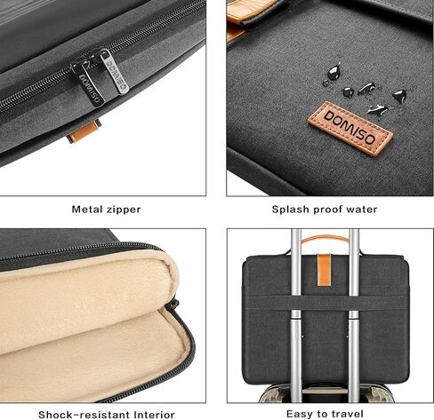 DOMISO Laptop Sleeve Case Handbag Compatible with 17-17.3 inch Dell XPS/HP Pavilion / 17.3" Gaming Pavilion 17 / Ideapad/Acer/HP Omen,Navy-blue in Saudi Arabia
