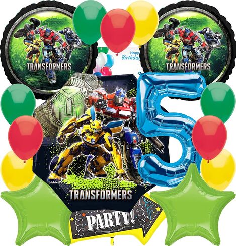 Anagram Foil Balloons, For Transformers, Rise of the Beast Party Theme Collection, Party Accessory, Multicolor, Licensed, 5th Birthday in Saudi Arabia