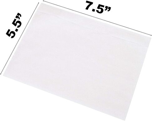 Packing List Envelopes 7.5" X 5.5" Pouches Clear Enclosed Adhesive Bags Pack of 1000 in Saudi Arabia