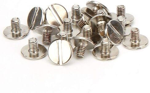 Leather Craft Rivets, 50 Sets 6.5mm Brass Flat Head Studs Screws Nail Rivets DIY Leather Craft Fastener Screwback Replace for DIY Leather Craft Bag Belt Wallet Handbag Decoration in Saudi Arabia