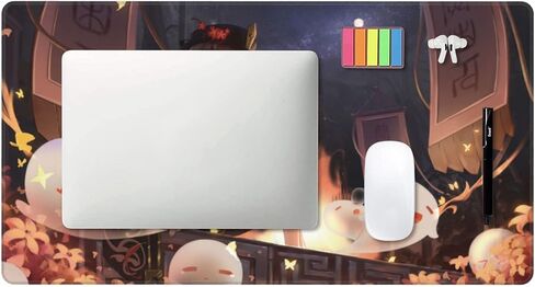 Genshin Impact Mouse pad Gaming Mouse pad Large Anime Mouse pad for Professional Cyber Games Extended Desk mat Desk pad Non-Slip Rubber Base Good Materials Galaxy Printing（15.7"*29.5"） (2) in Saudi Arabia