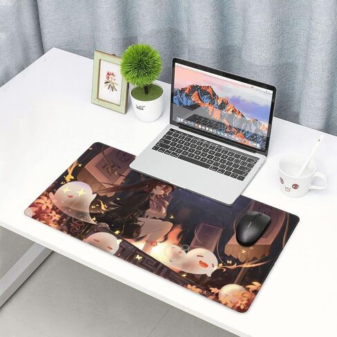 Genshin Impact Mouse pad Gaming Mouse pad Large Anime Mouse pad for Professional Cyber Games Extended Desk mat Desk pad Non-Slip Rubber Base Good Materials Galaxy Printing（15.7"*29.5"） (2) in Saudi Arabia