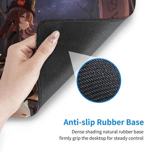 Genshin Impact Mouse pad Gaming Mouse pad Large Anime Mouse pad for Professional Cyber Games Extended Desk mat Desk pad Non-Slip Rubber Base Good Materials Galaxy Printing（15.7"*29.5"） (2) in Saudi Arabia