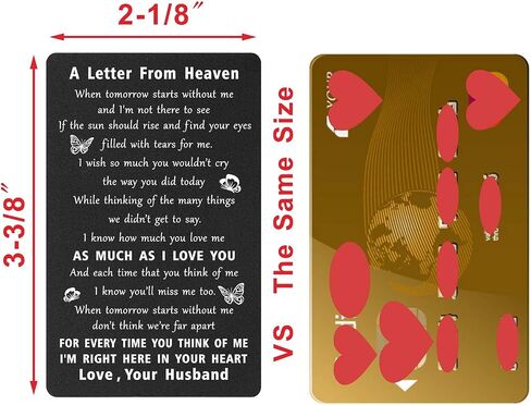 ENGZHI Sympathy Card for Loss of Father - A Letter from Dad In Heaven - Dad Memorial Gifts for Loss of Father, Engraved Wallet Card in Saudi Arabia